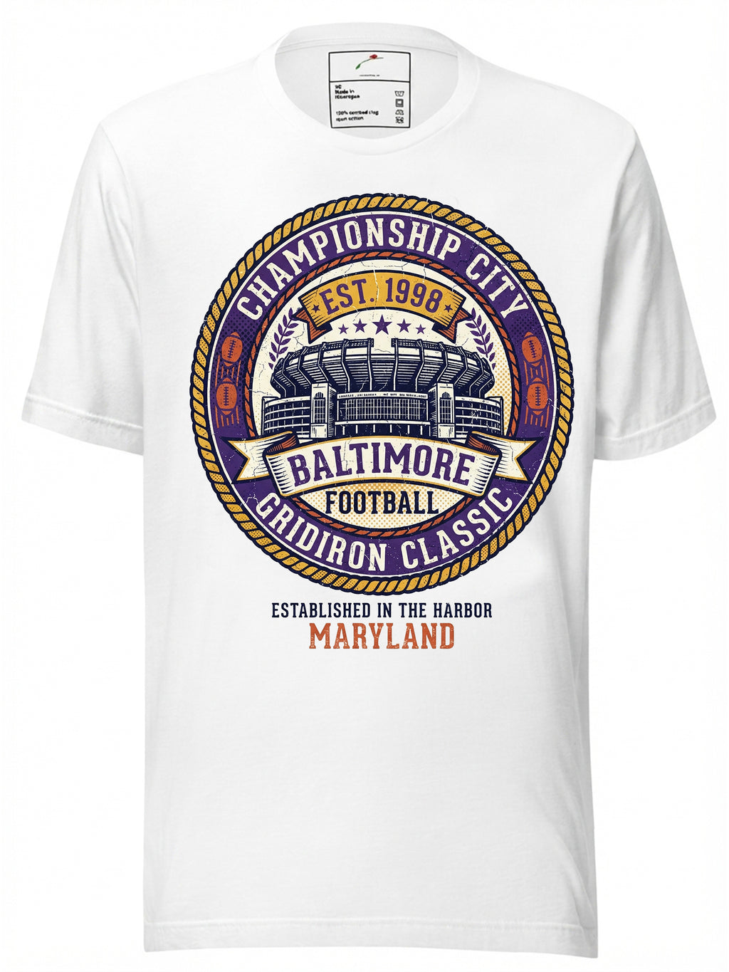 Baltimore Football Fan Graphic Tee