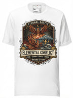 Elemental Clash: Fire vs Storm Graphic T-Shirt