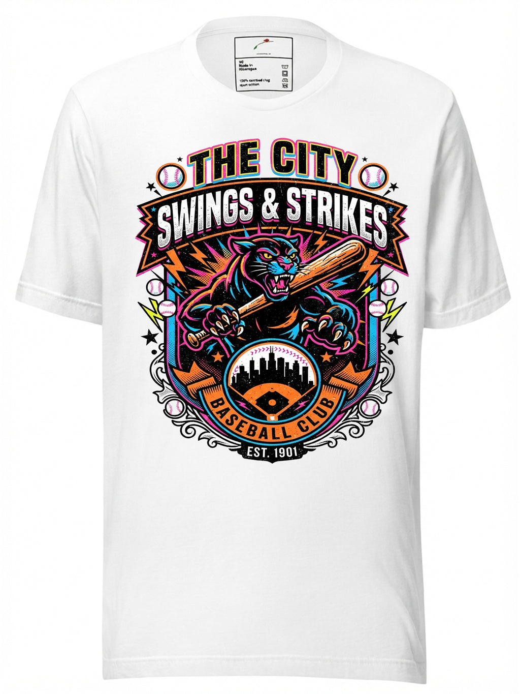 Chicago Baseball Vintage Style Cotton T-Shirt