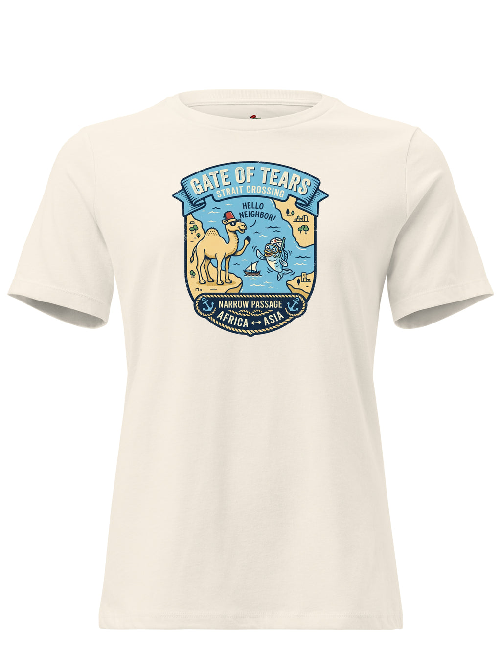Bab al-Mandab Strait Vintage Map Graphic T-Shirt