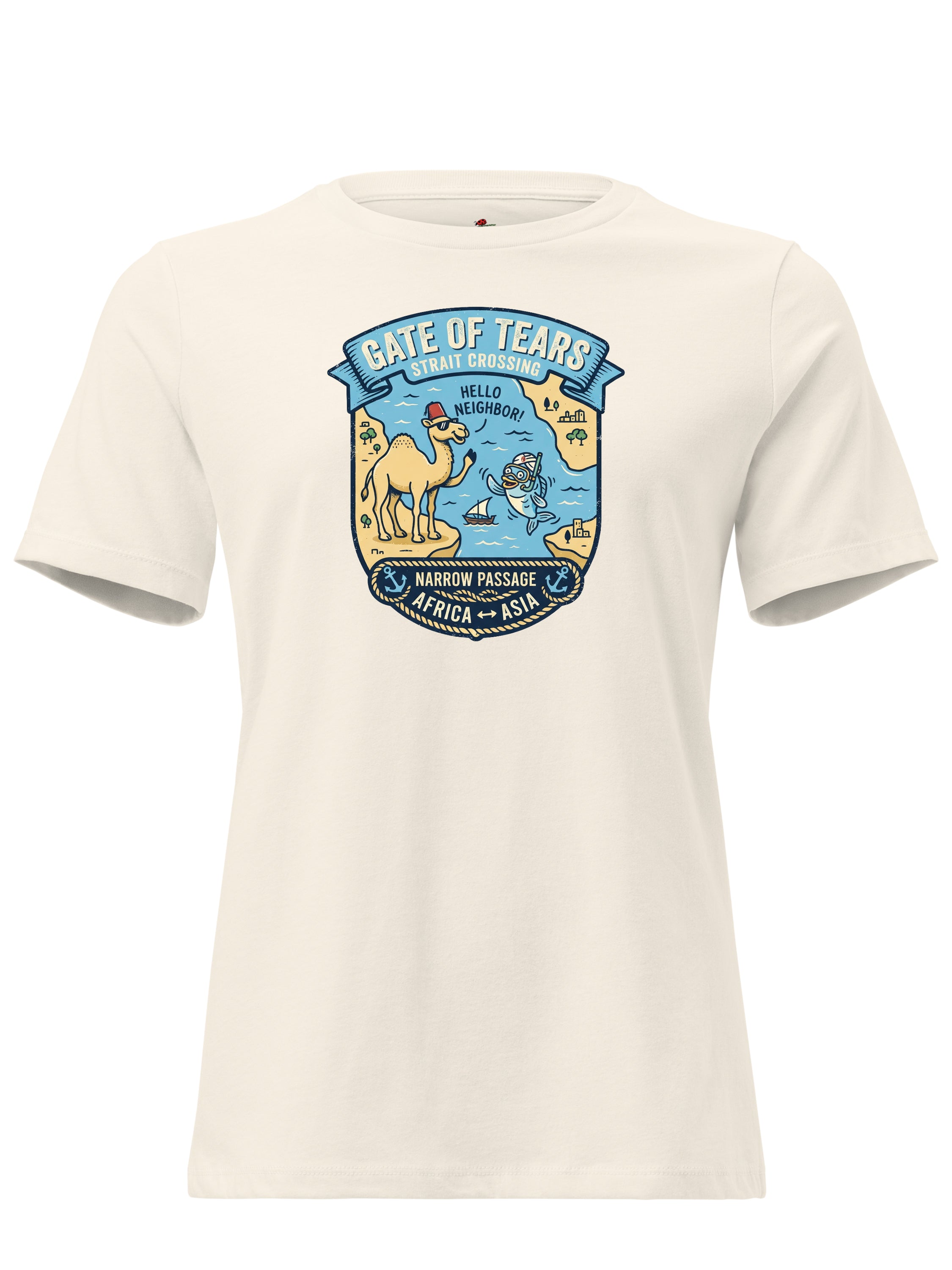 Bab al-Mandab Strait Vintage Map Graphic T-Shirt