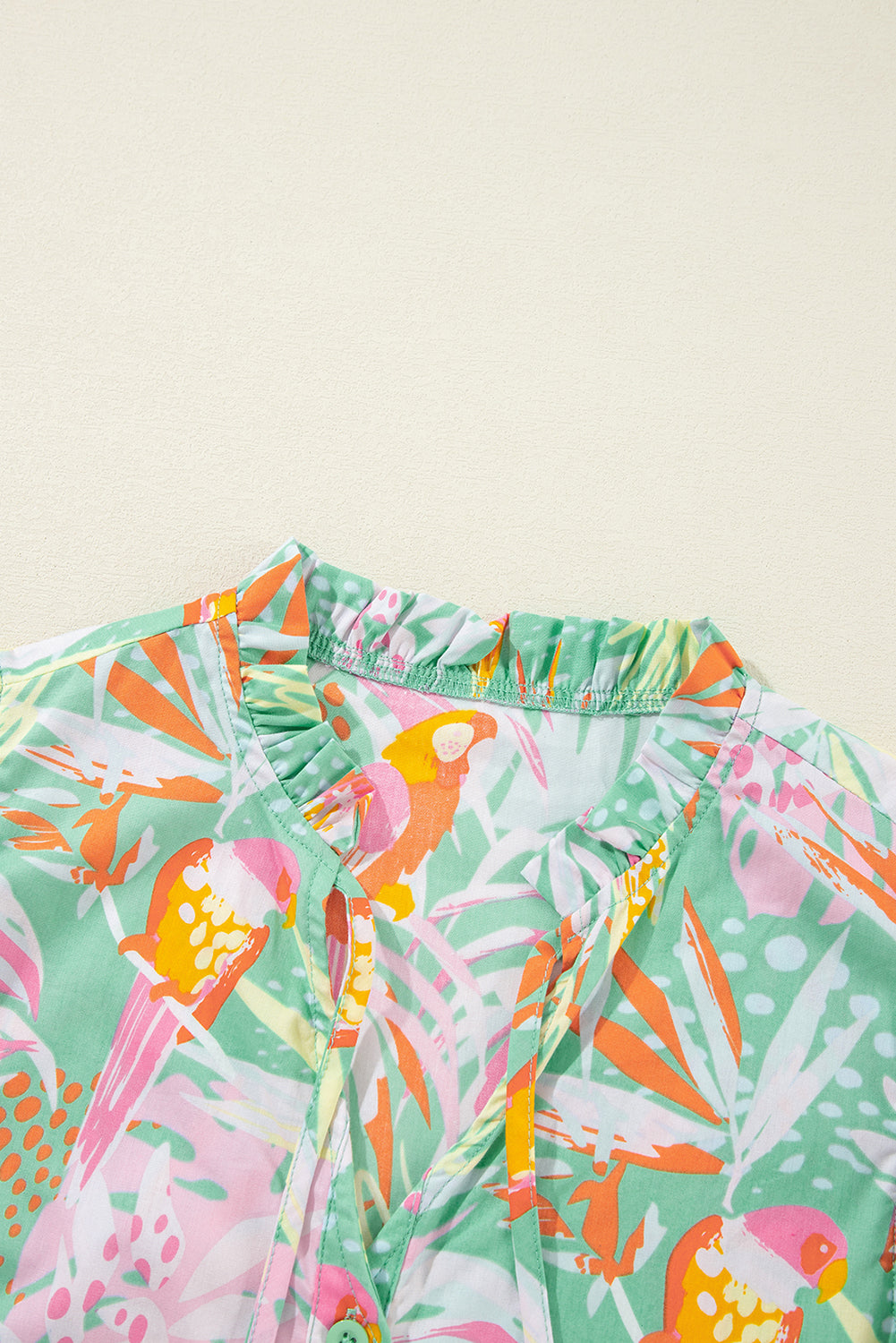 H-Line Abstract Floral Dress, Ruffle Mini
