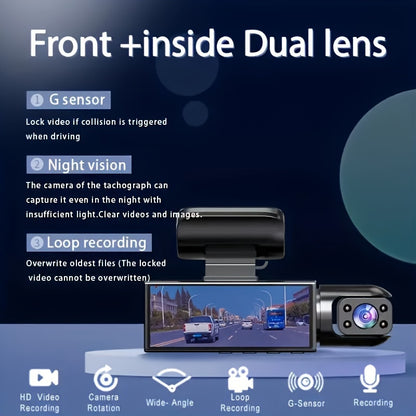 Dual Dash Cam With Night Vision Features