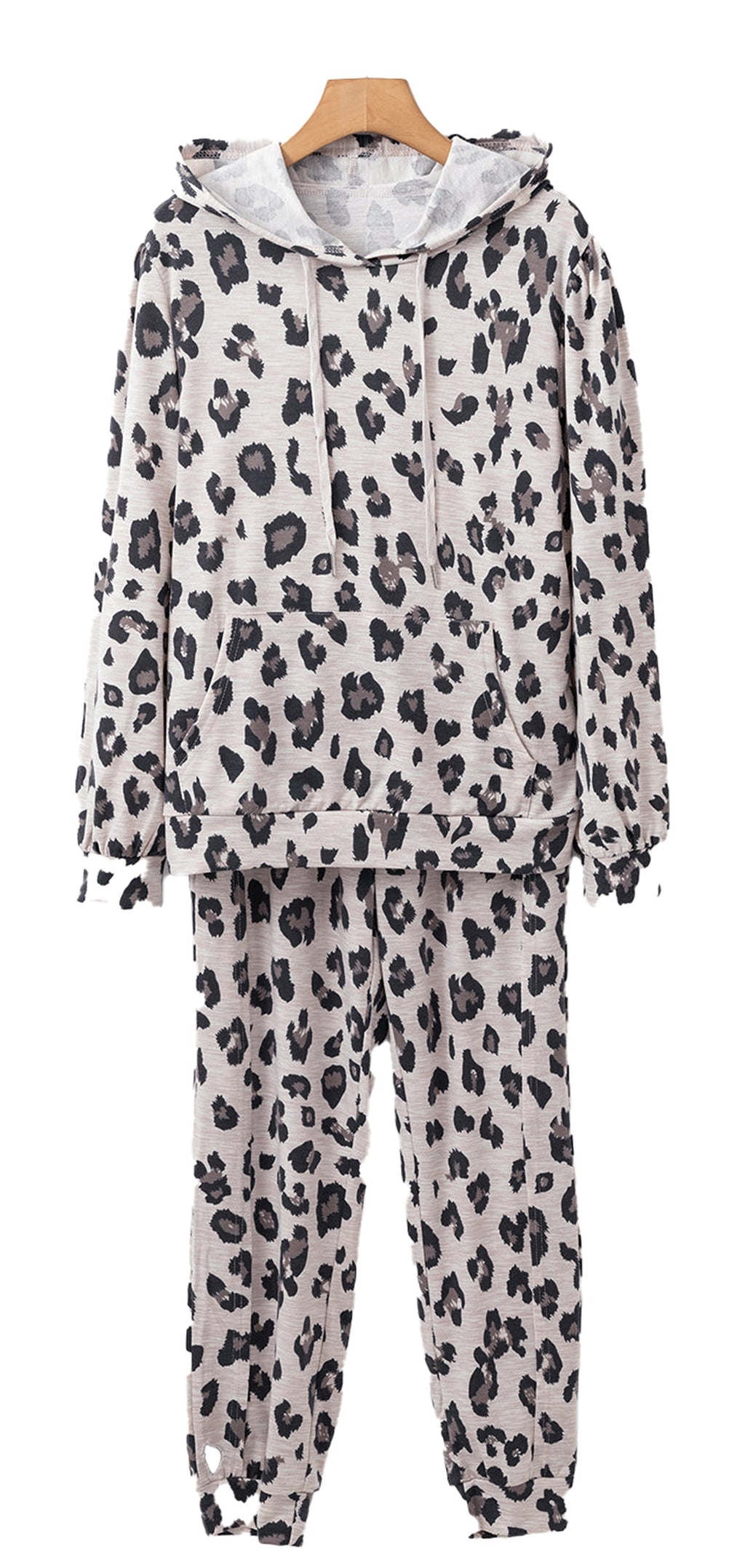 Leopard Print Lounge Set For Cozy Comfort