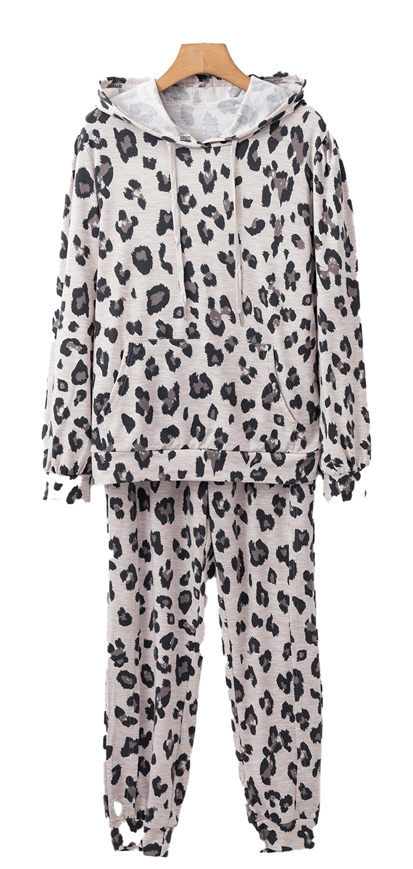 Leopard Print Lounge Set For Cozy Comfort