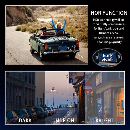 1080p Dual Camera Dash Cam With Night Vision