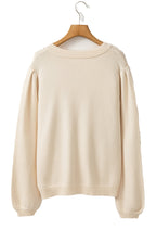 Apricot Button Sweater Cardigan For Women