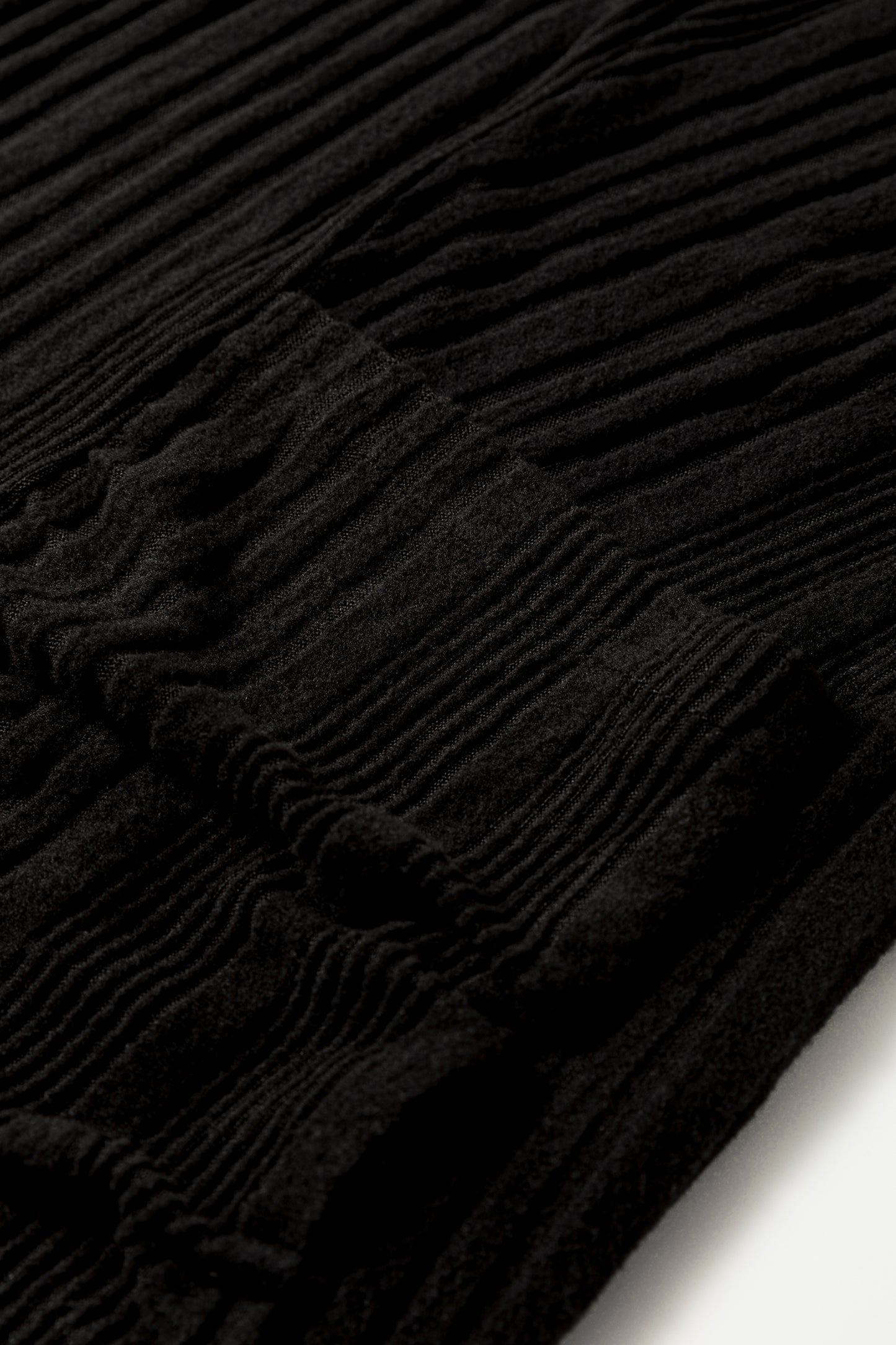 Black Ribbed Open Front Cardigan