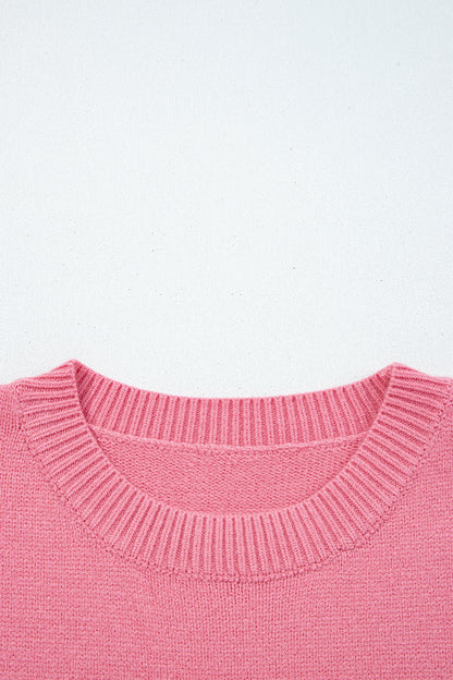 Peach Blossom Embroidered Western Sweater