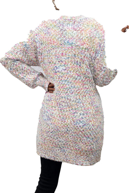 Pink Confetti Knit Cardigan For Stylish Looks