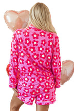 Green Flower Print Pajama Set For Cozy Nights