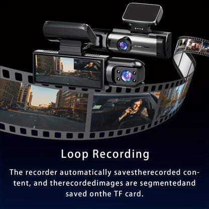 1080p Dual Dash Cam With Night Vision