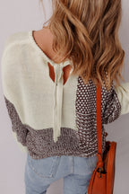 Dark Khaki Color Block Sweater