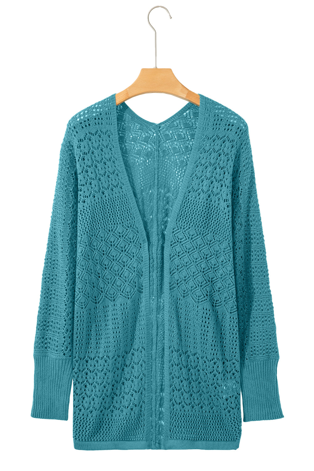 Open Front Knit Cardigan For Women