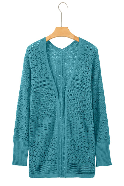 Open Front Knit Cardigan For Women