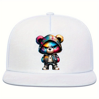Angry Bear Print Baseball Cap