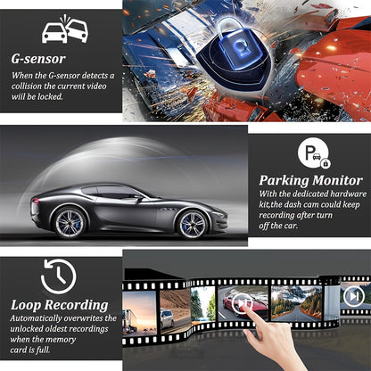 Dual Mirror Dash Cam For Cars With Hd Video