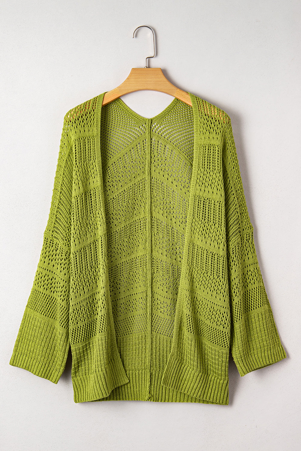 Green Oversized Crochet Cardigan