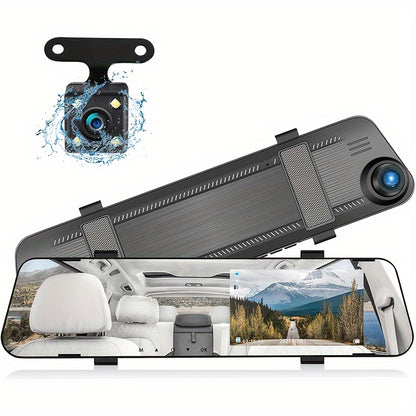 Dual Mirror Dash Cam For Cars With Hd Video