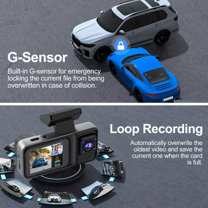 3 Channel Dash Cam 2k With Dual Lens