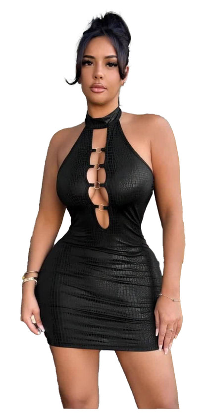 Sexy Bodycon Mini Dress With Cutout Detail
