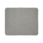 LuckeLadybug soft gray abstract sherpa blanket with textured plush fabric for cozy warmth