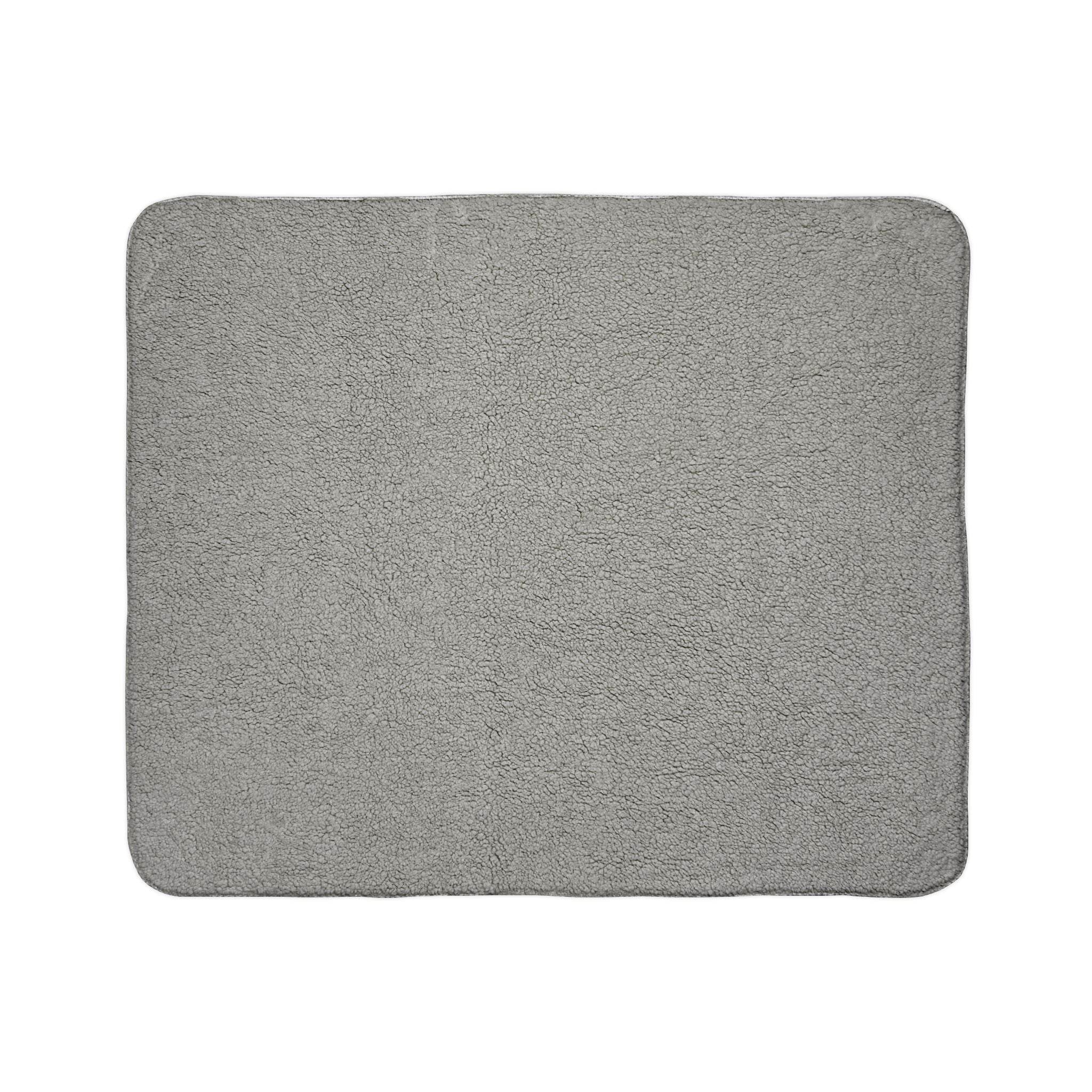LuckeLadybug soft gray abstract sherpa blanket with textured plush fabric for cozy warmth