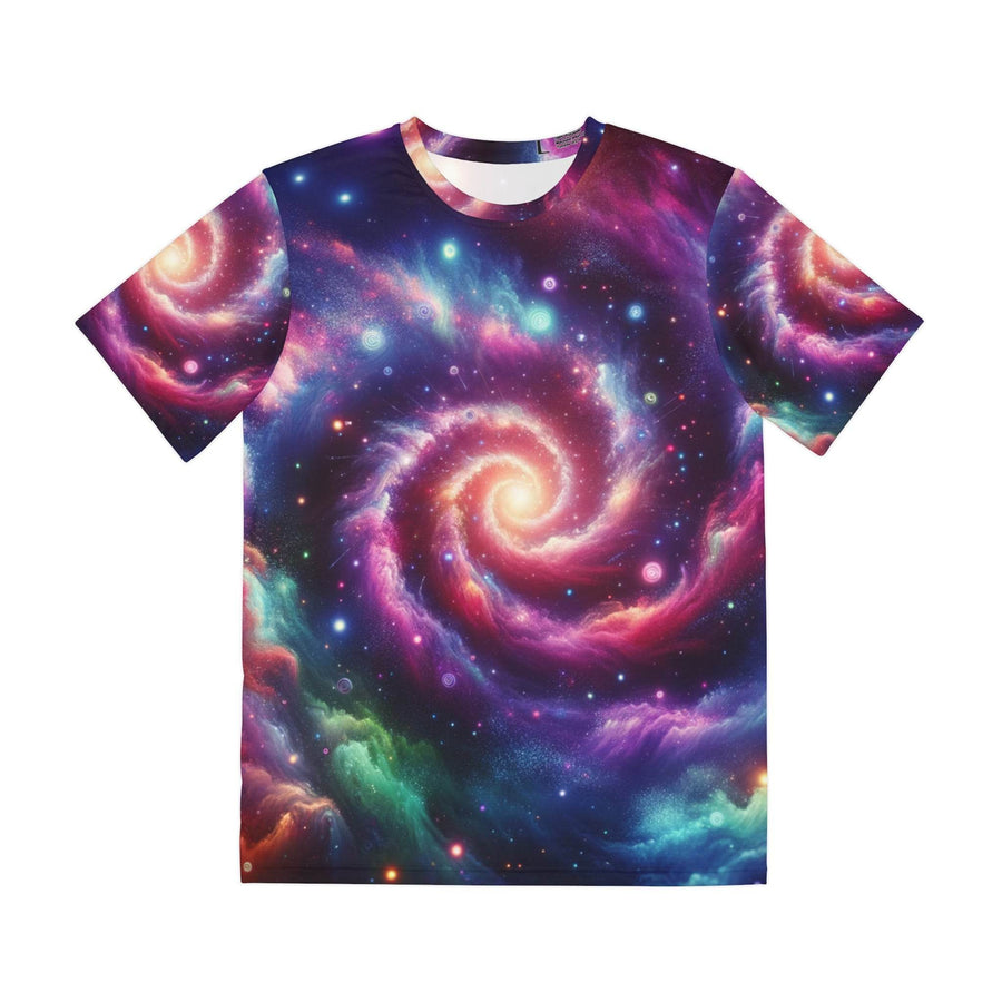 Camiseta de hombre con diseño abstracto de galaxia neón: libera tu estilo cósmico interior - Tee