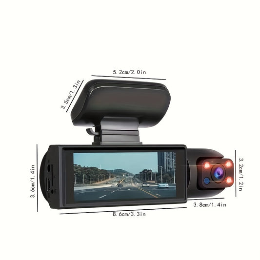 1080p Dual Camera Dash Cam With Memory Card