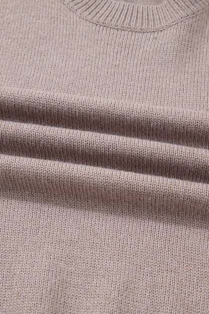 Beige Embroidered Floral Sweater