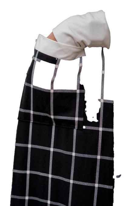 Black Plaid Open Cardigan For Chic Style