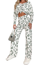 Beige Leopard Print Loungewear Set