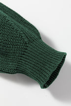 Mist Green Loose Sweater For Trendy Looks