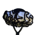 Unique Ruffle Design African Hat in Black and White, Perfect for Stylish Fashion Accessories