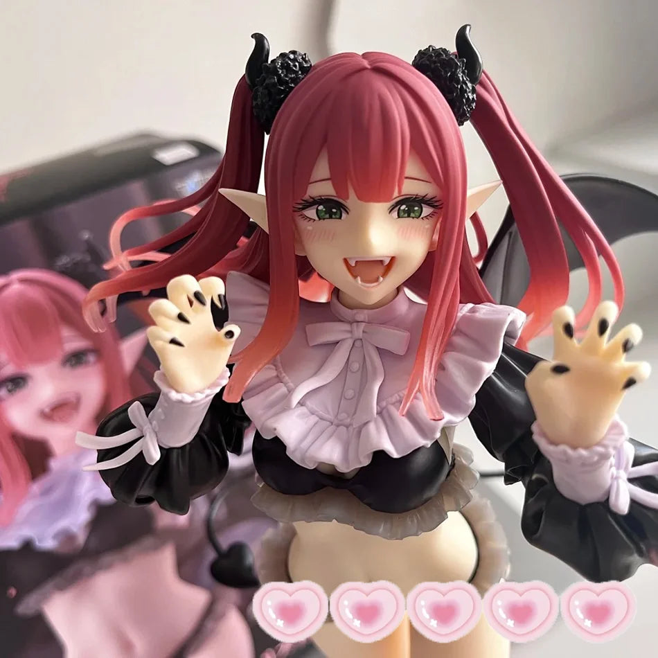 LuckeLadybug anime figure featuring a cute character with pink hair, devil horns, and playful expression