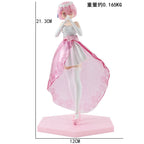 LuckeLadybug LLC anime figure of a character in a pink dress with a heart pose and detailed base
