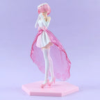 LuckeLadybug LLC anime figure of a character in a pink dress with a flowing cape and elegant pose