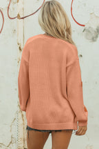 Pumpkin Print Cardigan with Carving Stencils