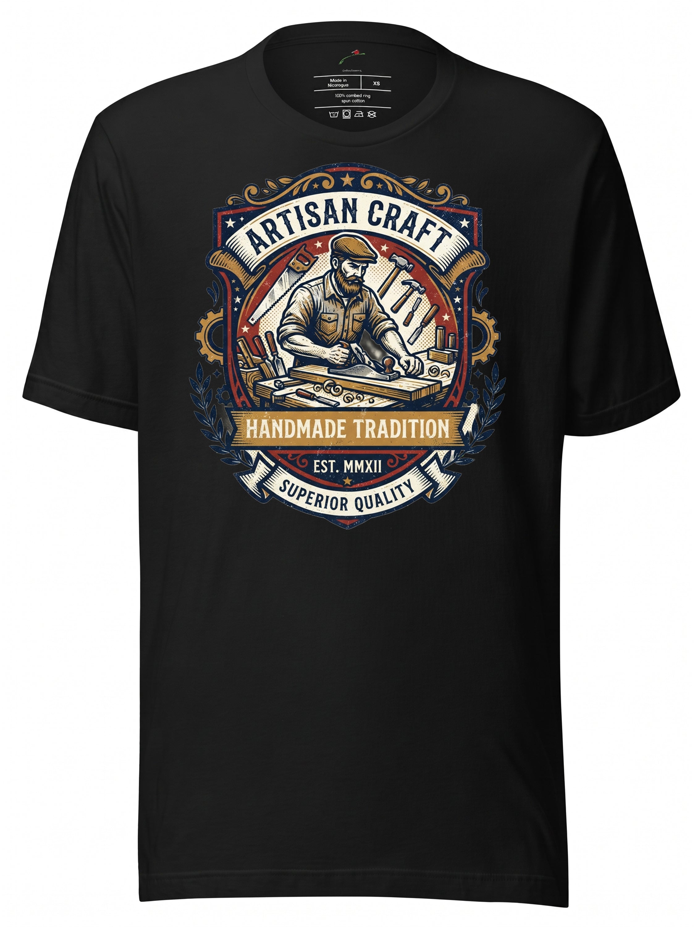LuckeLadybug Black Graphic Tee Clothing featuring Artisan Craft Design with Superior Quality Print