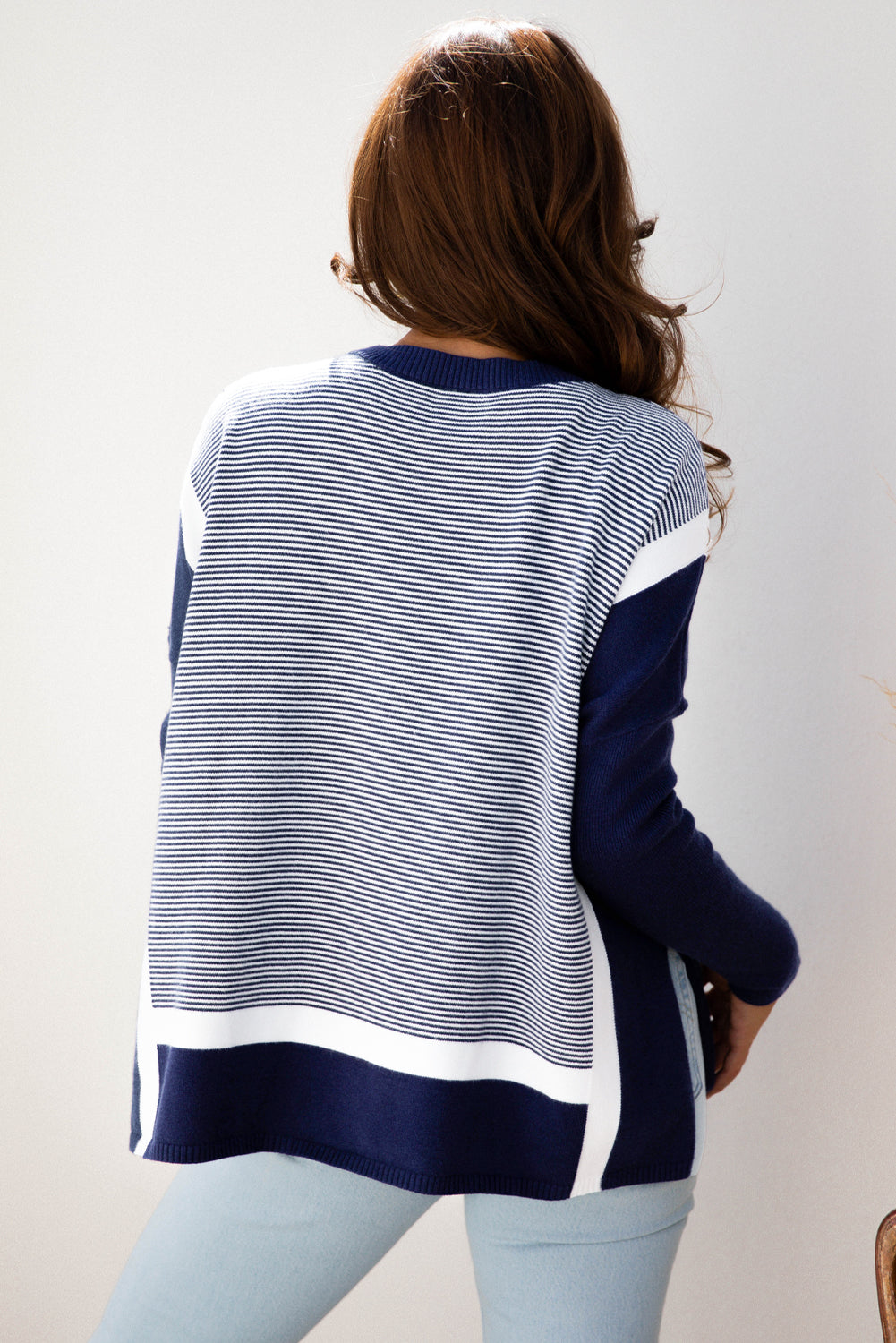 Green Stripe Oversized Sweater