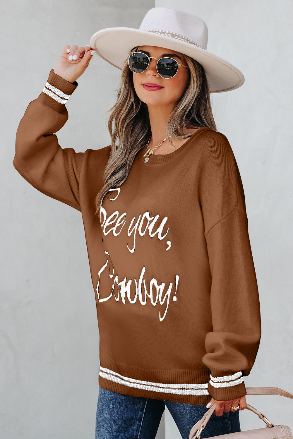 See You Cowboy Sweater For Trendy Style