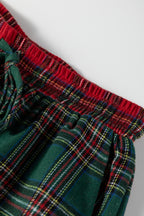 Red Plaid Christmas Pajamas Set For Women