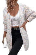 Pink Confetti Knit Cardigan For Stylish Looks