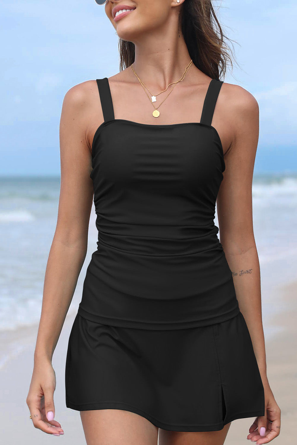 Black Tankini Set For Women Stylish & Comfortable