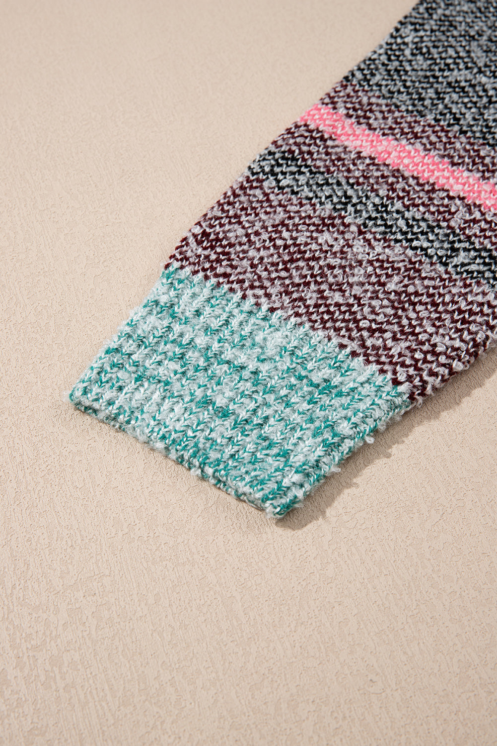 Multicolor Striped Open Front Cardigan