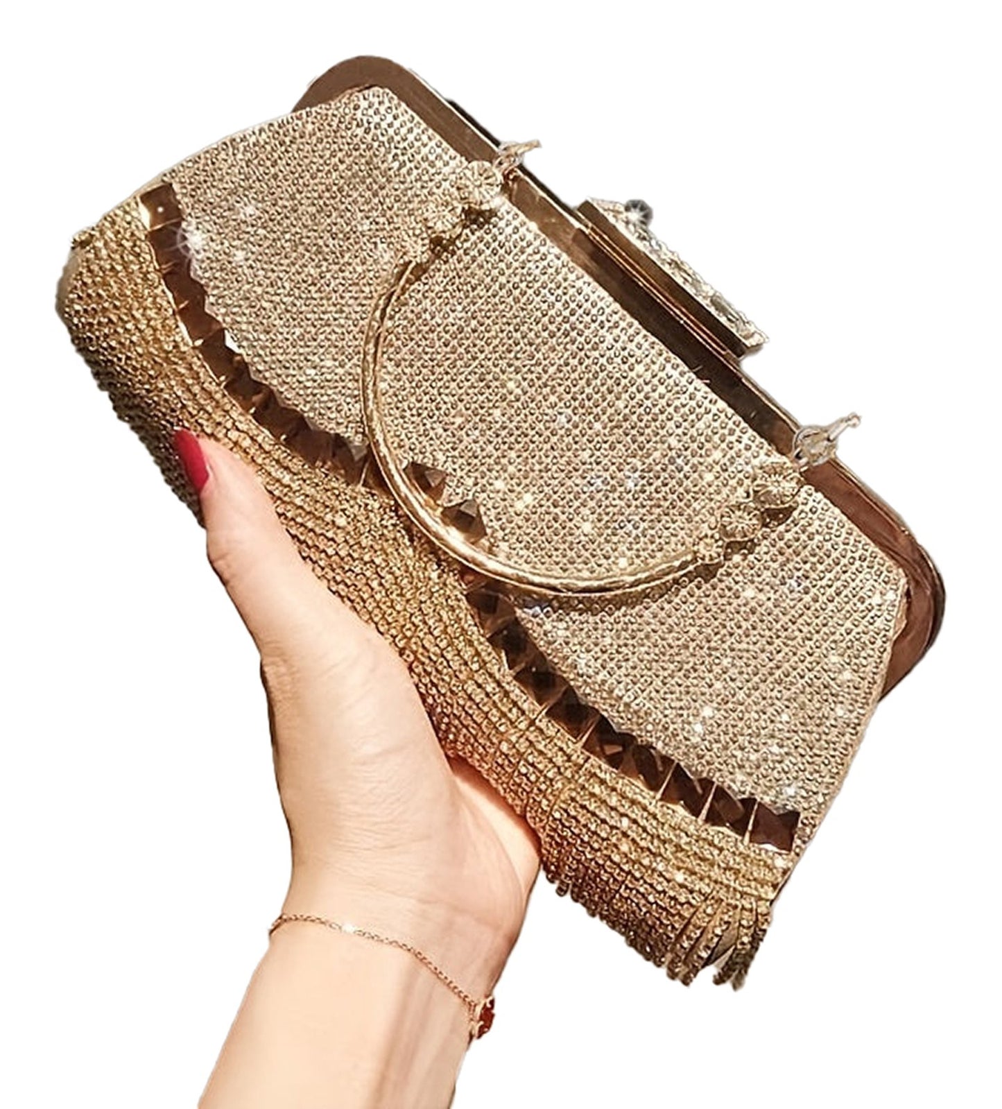 Rhinestone Evening Satchel Bag