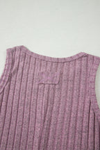 Camel Slim Ribbed Mineral Wash Tank Top