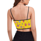 Yellow Hearts Women'S Spaghetti Strap Crop Top