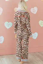 Leopard Print Pajama Set For Trendy Comfort