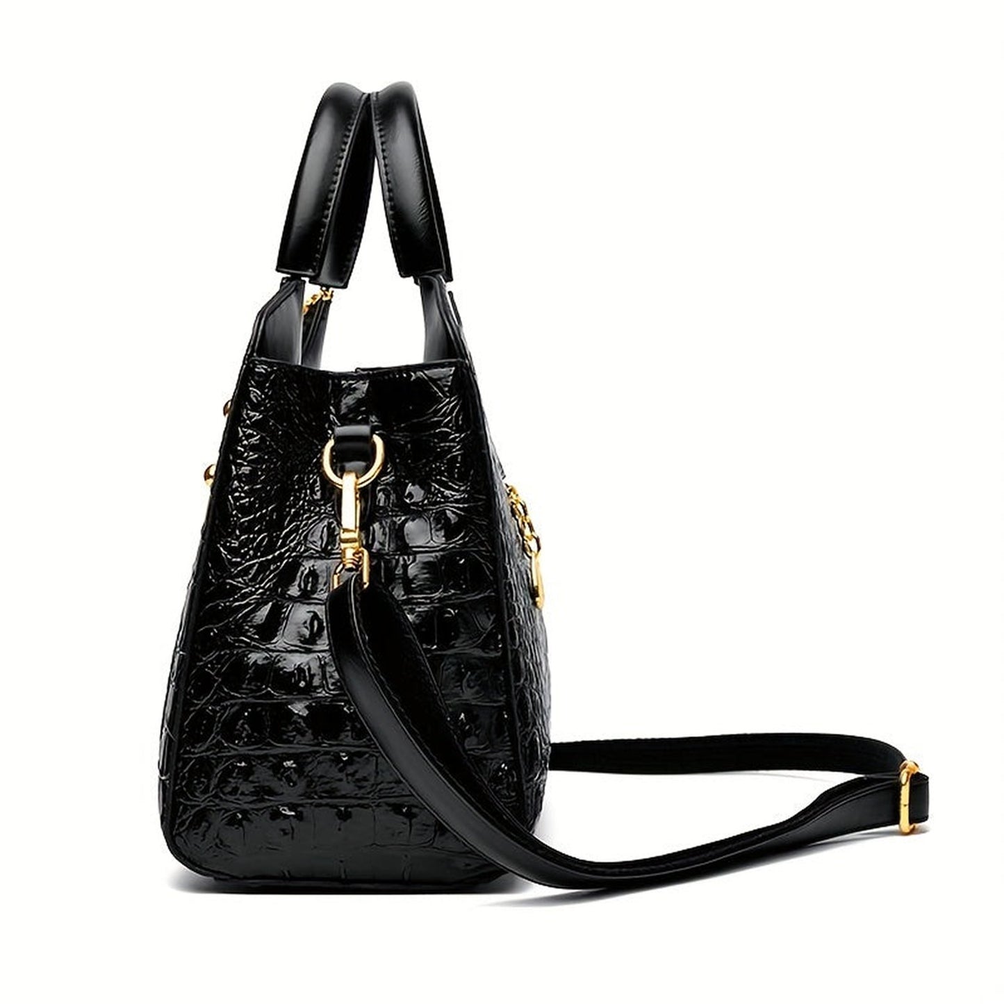 Luxury Crocodile Pattern Handbag Satchel